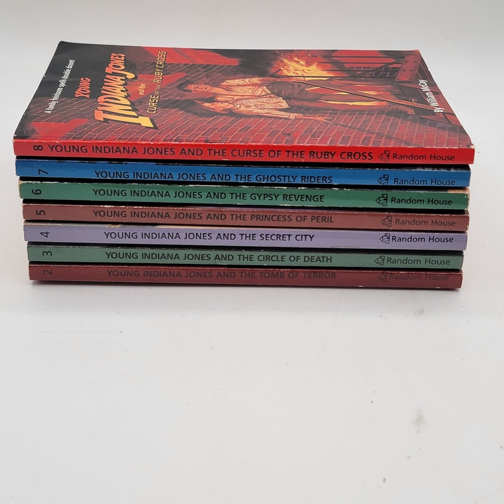 William McCay Young Indiana Jones Books 2-8 Paperback Lot Random House Good